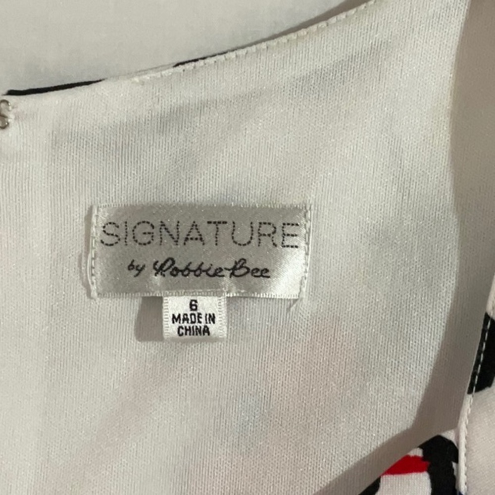 Signature by Robbie Bee White and Black Dress